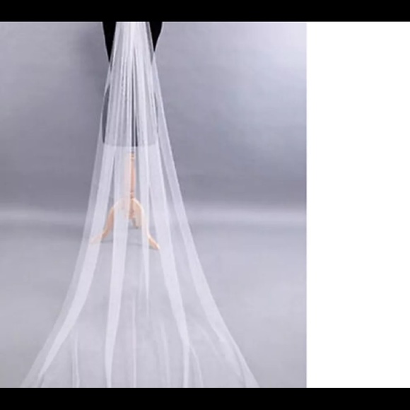 elegant chapel length 2 Layer wedding veil w/comb - Picture 2 of 8